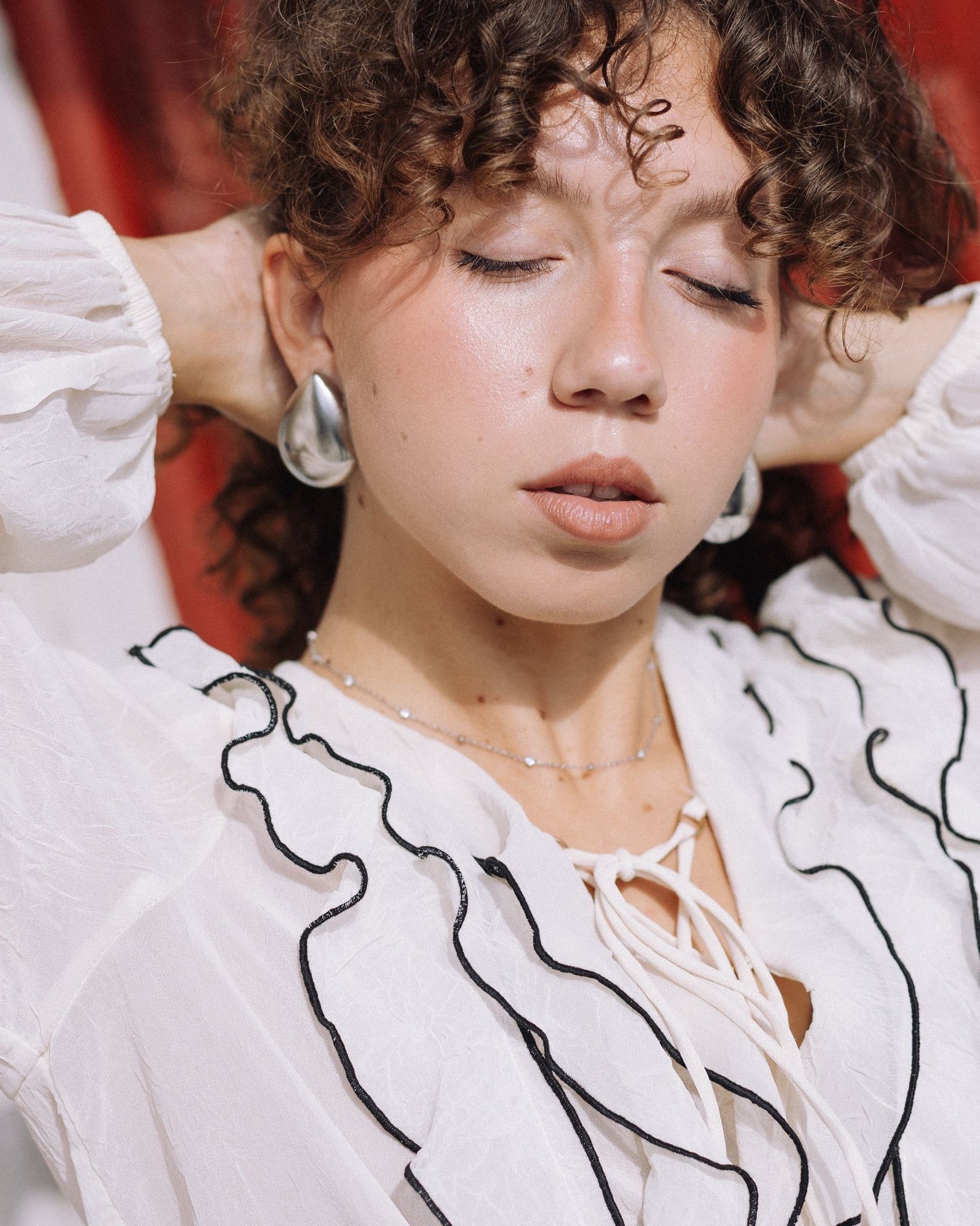 Brincos Gota Prateados