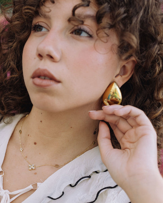 Brincos Gota Dourados