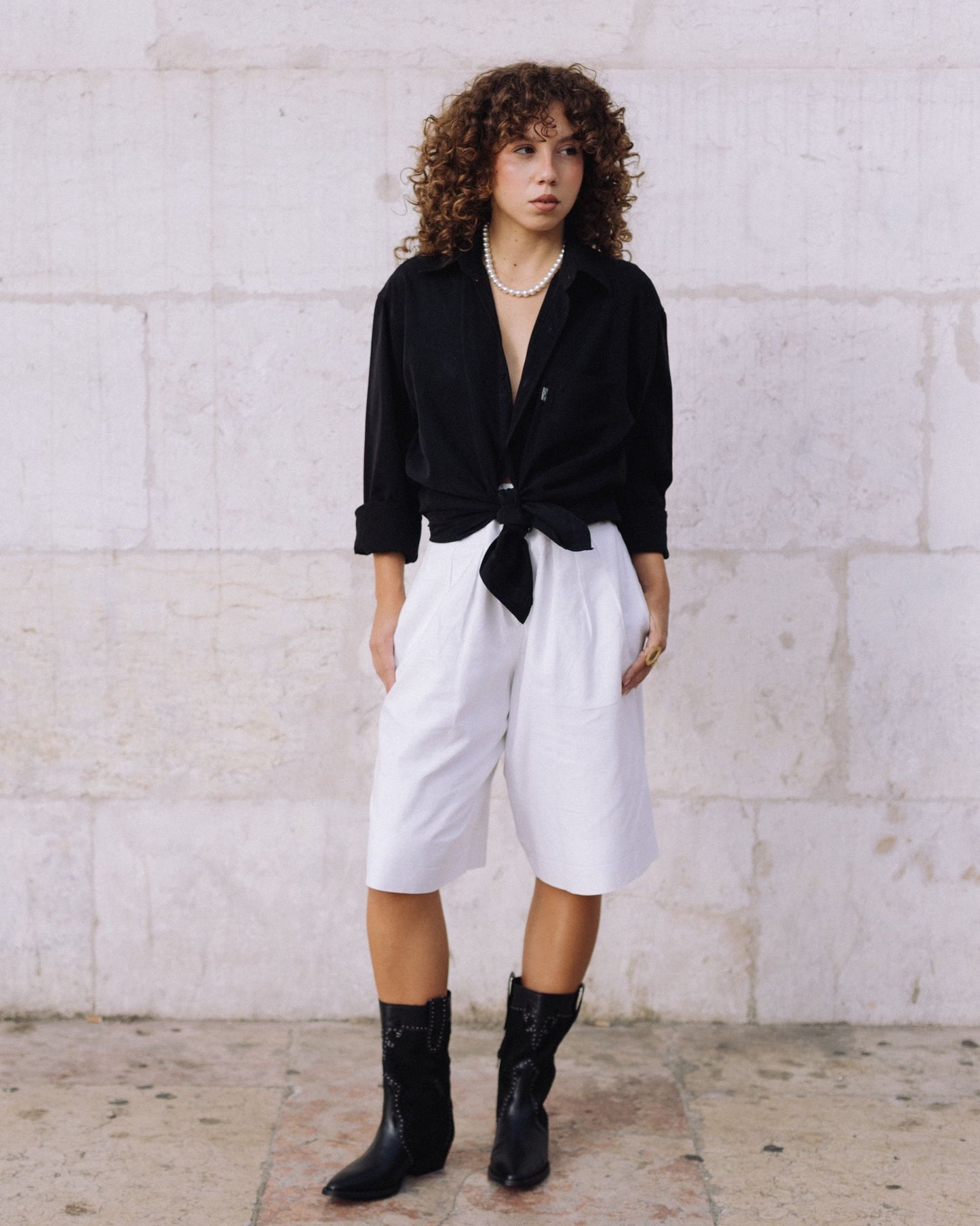 Botas Texanas Pretas com Tachas