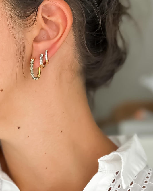 Argolas Ovais com Brilhantes